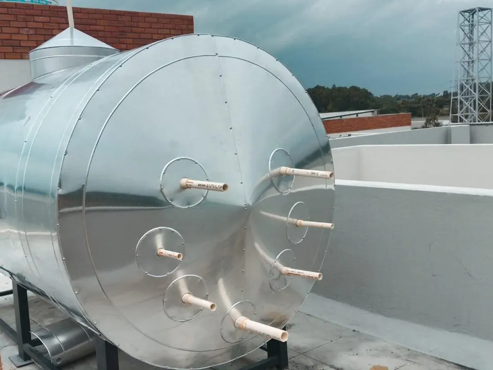 Rudhra Solar horizontal storage tank with multiple inlet and outlet connections